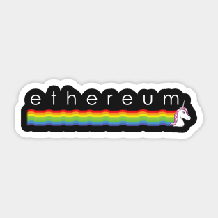 Ethereum Unicorn Rainbow Sticker